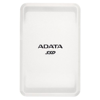Picture of ADATA SC685 1TB External SSD, USB-C (USB-A Adapter), 3D NAND, Windows/Mac/Android Compatible, White