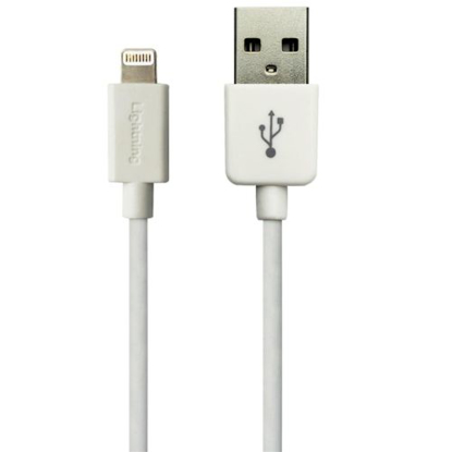 Picture of Sandberg Apple Approved Lightning Cable, 1 Metre, White, 5 Year Warranty