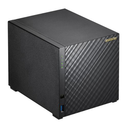 Picture of ASUSTOR AS1004T V2 4-Bay NAS Enclosure (No Drives), Dual Core 1.6GHz CPU, 512MB, USB3, GB LAN, Diamond-Plate Finish