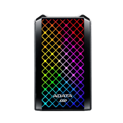 Picture of ADATA SE900G 2TB External RGB SSD, USB 3.2 Gen2x2 Type-C (USB-A Adapter), R/W 2000/2000 MB/s, Windows/Mac/Android Compatible