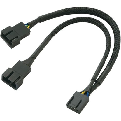 Picture of Akasa PWM Fan Splitter Cable, 2 PWM Fans from Single PWM Header, 15cm