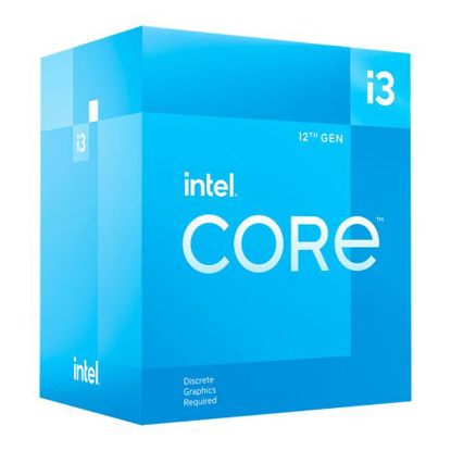 Picture of Intel Core i3-12100F CPU, 1700, 3.3 GHz (4.3 Turbo), Quad Core, 58W, 12MB Cache, Alder Lake, No Graphics