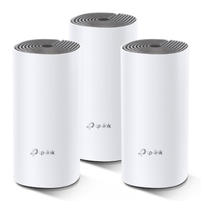Picture of TP-LINK (DECO E4) Whole-Home Mesh Wi-Fi System, 3 Pack, Dual Band AC1200, 2 x LAN on each Unit