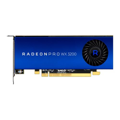 Picture of AMD Radeon Pro WX 3200 Professional Graphics Card, 4GB DDR5, 4 miniDP, 1.66TFLOPS, Low Profile