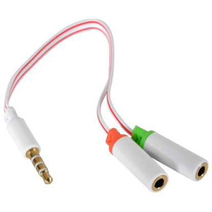 Picture of Sandberg 3.5mm Jack Splitter Cable, Mic Input & Audio Output into 1 x 3.5mm Jack, 5 Year Warranty