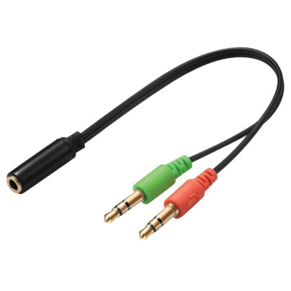 Picture of Sandberg Headset Converter - Single Jack to Dual Connector Mic & Speakers, 5 Year Warranty