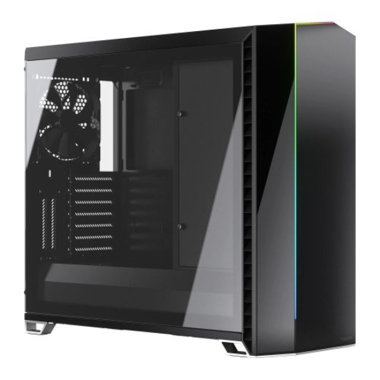 Picture of Fractal Design Vector RS (Blackout TG) Gaming Case w/ Clear Glass Windows, E-ATX, ARGB Strip, 3 Fans, Changeable Top Panel, Fan Hub, USB-C