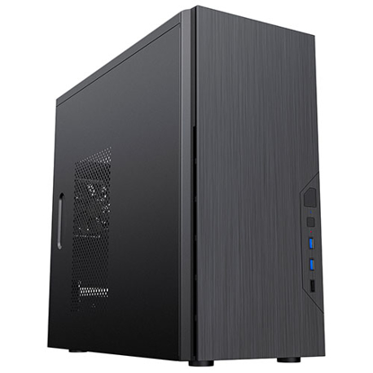 Picture of CiT Course Micro ATX Case, Brushed Aluminium Front, 1 Fan, 2x USB 3.0