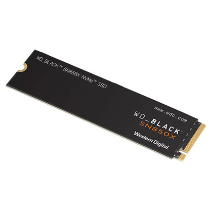 Picture of WD 1TB Black SN850X M.2 NVMe SSD, M.2 2280, PCIe4, TLC 3D NAND, R/W 7300/6300 MB/s, 800K/1,100K IOPS, No Heatsink