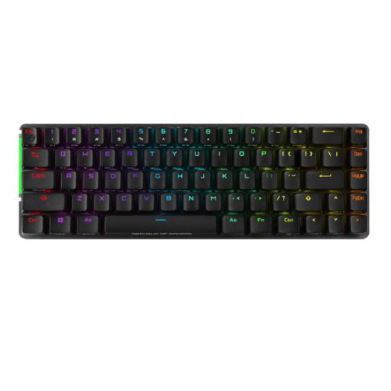 Picture of Asus ROG FALCHION NX RED Compact 65% Mechanical RGB Gaming Keyboard, Wireless/USB, ROG NX Red Switches, Per-key RGB Lighting, Touch Panel, 450-hour Battery Life