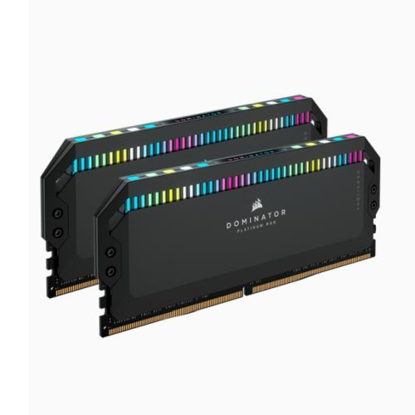 Picture of Corsair Dominator Platinum RGB 64GB Kit (2 x 32GB), DDR5, 5600MHz (PC5-44800), CL40, 1.25V, XMP 3.0, PMIC, DIMM Memory, Black