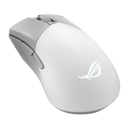 Picture of Asus ROG Gladius III Wireless/Bluetooth/USB Aimpoint Gaming Mouse, 36000 DPI, Swappable Switches, 0 Click Latency, RGB, Mouse Grip Tape, White