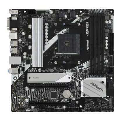 Picture of Asrock A520M PRO4, AMD A520, AM4, Micro ATX, 2 DDR4, VGA, HDMI, DP, M.2