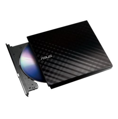 Picture of Asus (SDRW-08D2S-U LITE) External Slimline DVD Re-Writer, USB, 8x, Black, Cyberlink Power2Go 8
