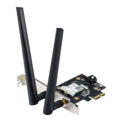 Picture of Asus (PCE-AX3000) AX3000 (2402+574) Wireless Dual Band PCI Express Wi-Fi 6 Adapter, Bluetooth 5.0,  WPA3, OFDMA & MU-MIMO