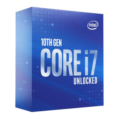 Picture of Intel Core I7-10700K CPU, 1200, 3.8 GHz (5.1 Turbo), 8-Core, 125W, 14nm, 16MB Cache, Overclockable, Comet Lake, NO HEATSINK/FAN