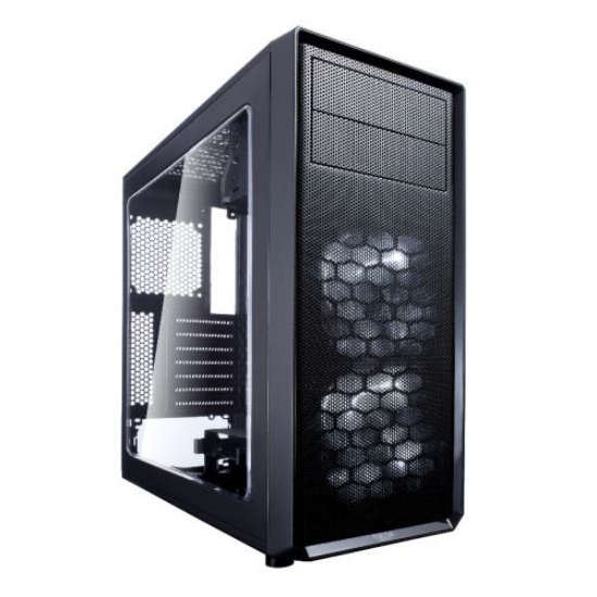 Picture of Fractal Design Focus G (Black) Gaming Case w/ Clear Window, ATX, 2 White LED Fans, Kensington Bracket, Filtered Front, Top & Base Air Intakes