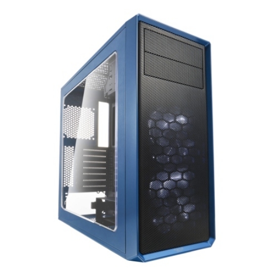 Picture of Fractal Design Focus G (Petrol Blue) Gaming Case w/ Clear Window, ATX, 2 White LED Fans, Kensington Bracket, Filtered Front, Top & Base Air Intakes