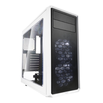 Picture of Fractal Design Focus G (White) Gaming Case w/ Clear Window, ATX, 2 White LED Fans, Kensington Bracket, Filtered Front, Top & Base Air Intakes