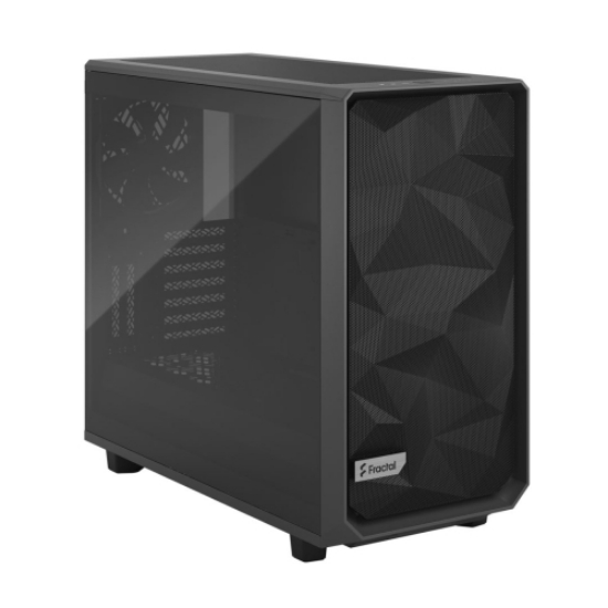 Picture of Fractal Design Meshify 2 (Grey TG) Gaming Case w/ Light Tint Glass Window, E-ATX, Angular Mesh Front, 3 Fans, Fan Hub, Detachable Front Filter, USB-C