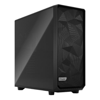 Picture of Fractal Design Meshify 2 XL (Black TG Dark) Gaming Case w/ Dark Tint Glass Window, E-ATX, Angular Mesh Front, 3 Fans, Fan Hub, Detach. Front Filter, USB-C