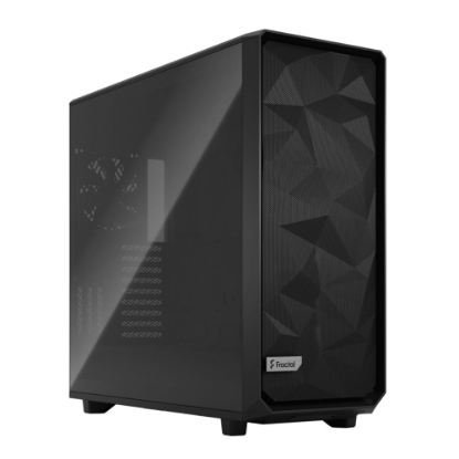 Picture of Fractal Design Meshify 2 XL (Black TG) Gaming Case w/ Light Tint Glass Window, E-ATX, Angular Mesh Front, 3 Fans, Fan Hub, Detach. Front Filter, USB-C