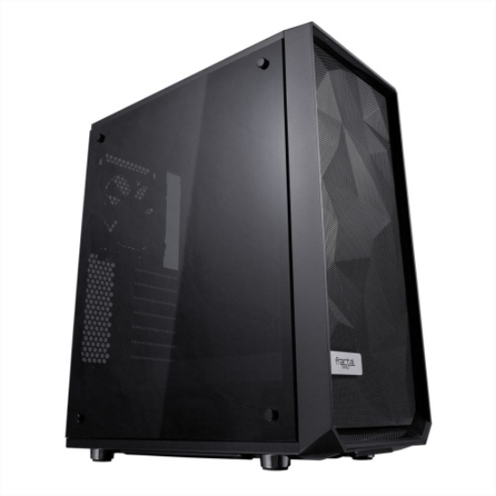 Picture of Fractal Design Meshify C (Dark TG) Gaming Case w/ Dark Tint Glass Window, ATX, Angular Mesh Front, High-airflow, 2 x 12cm Fans