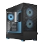 Picture of Fractal Design Pop Air RGB (Cyan Core TG) Gaming Case w/ Clear Glass Window, ATX, Hexagonal Mesh Front, Cyan Interior/Accents, 3 RGB Fans & ARGB Controller