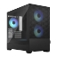 Picture of Fractal Design Pop Mini Air RGB (Black TG) Gaming Case w/ Clear Glass Window, Micro ATX, Hexagonal Mesh Front, 3 RGB Fans & ARGB Controller