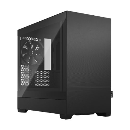 Picture of Fractal Design Pop Mini Silent (Black TG) Gaming Case w/ Clear Glass Window, Micro ATX, Sound-Damping Steel & Foam, 3 Fans