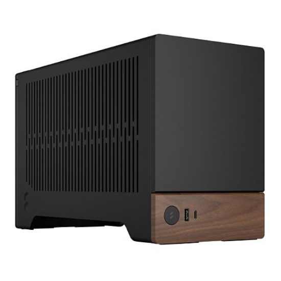 Picture of Fractal Design Terra Graphite SFF PC Case, Mini ITX, Walnut Front, Anodized Aluminium Exterior, 322mm GPU Support, Requires SFX/SFX-L PSU, USB-C