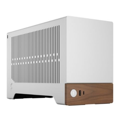 Picture of Fractal Design Terra Silver SFF PC Case, Mini ITX, Walnut Front, Anodized Aluminium Exterior, 322mm GPU Support, Requires SFX/SFX-L PSU, USB-C