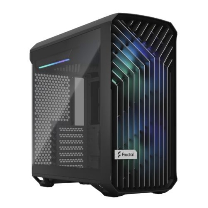 Picture of Fractal Design Torrent Compact (Light TG RGB) Gaming Case w/ Light Tint Glass Windows, E-ATX, 2 RGB Fans, Fan Hub, RGB Strip on PSU Shroud, Front Grille, USB-C