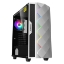 Picture of GameMax Diamond ARGB Gaming Case w/ Glass Window, ATX, ARGB Strip & Angled Pattern Front, Rear RGB Fan, LED Button, White