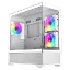 Picture of GameMax Vista Micro ATX Gaming Case w/ Glass Side & Front, Mesh Panelling, 3x Infinity ARGB Fans, ARGB PWM Fan Hub, White