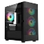 Picture of Vida Zephyr Black ARGB Gaming Case w/ Glass Window, Micro ATX, 4x ARGB Fans, Mesh Front