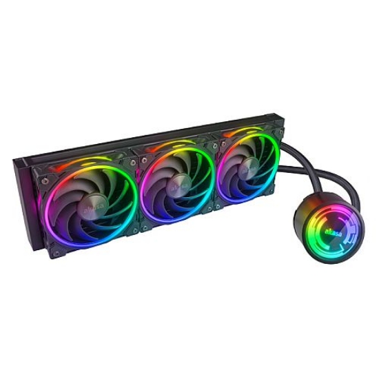 Picture of Akasa SOHO 360 Dusk Edition 360mm ARGB Liquid CPU Cooler, RGB Controller, Triple Radiator, PWM Fans, Black