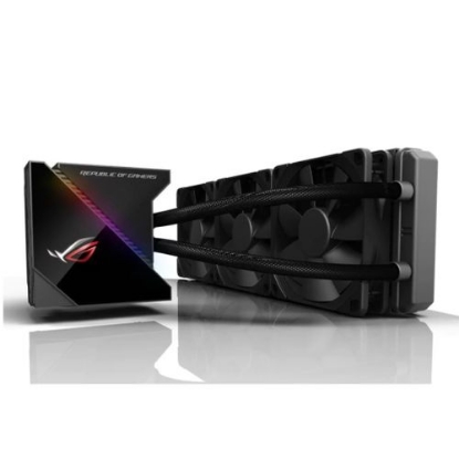 Picture of Asus ROG Ryujin 360mm Liquid CPU Cooler, 3 x 12cm Noctua Industrial PPC PWM Fan, Full Colour OLED Display, RGB