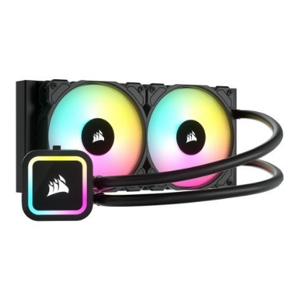 Picture of Corsair H100x RGB ELITE V2 240mm Liquid CPU Cooler, 2 x 12cm SP RGB ELITE Fans, RGB Pump Head