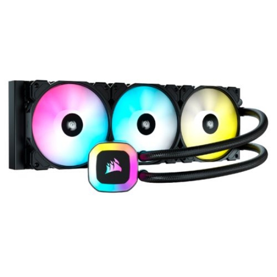 Picture of Corsair H150 RGB 360mm Liquid CPU Cooler, 12cm SP RGB ELITE Fans, RGB Pump Head