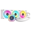 Picture of Corsair H150i iCUE LINK LCD 360mm RGB Liquid CPU Cooler, QX120 RGB Fans, Personalised LCD Screen, iCUE LINK Hub Included, White