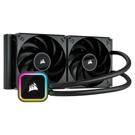 Picture of Corsair iCUE H115i RGB ELITE 280mm Liquid CPU Cooler, RGB Pump Head, 2 x 14cm AF ELITE PWM Fans