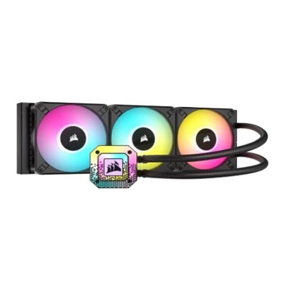 Picture of Corsair iCUE H150i ELITE CAPELLIX XT 360mm RGB Liquid CPU Cooler, AF120 RGB ELITE Fans, 33 LED Pump Head, iCUE Controller Included, Black