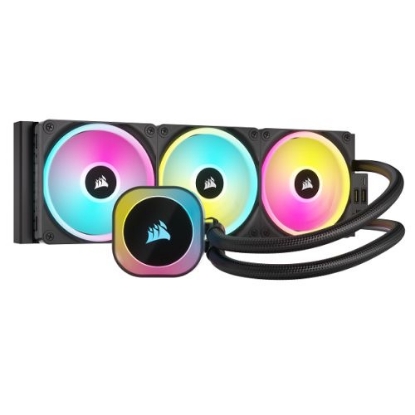Picture of Corsair iCUE LINK H150i 360mm RGB Liquid CPU Cooler, QX120 RGB Magnetic Dome Fans, 20 LED Pump Head, iCUE LINK Hub Included, Black