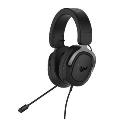 Picture of Asus TUF Gaming H3 7.1 Gaming Headset, 3.5mm Jack, Boom Mic, Surround Sound, Deep Bass, Fast-cooling Ear Cushions, Gun Metal