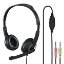 Picture of Hama HS-P150 Ultra-lightweight Headset with Boom Microphone, 3.5mm Jack, Padded Ear Pads, Inline Controls