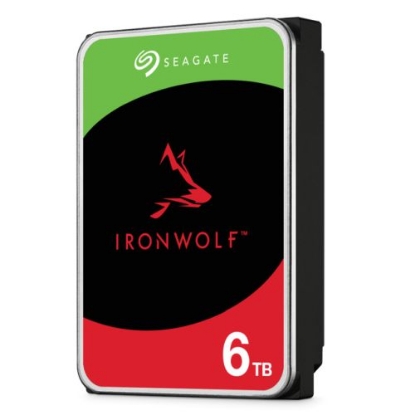 Picture of Seagate 3.5", 6TB, SATA3, IronWolf NAS Hard Drive, 5400RPM, 256MB Cache, 8 Drive Bays Supported, OEM