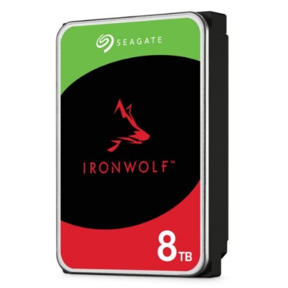 Picture of Seagate 3.5", 8TB, SATA3, IronWolf NAS Hard Drive, 5400RPM, 256MB Cache, 8 Drive Bays Supported, OEM