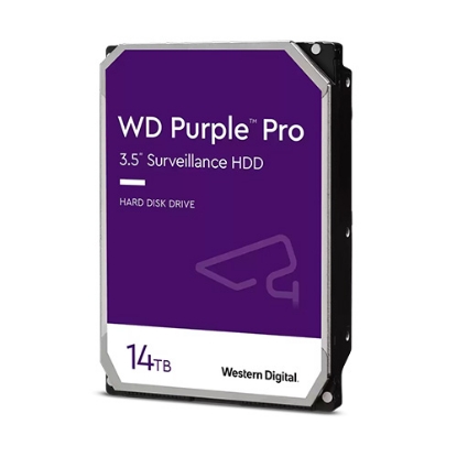 Picture of WD 3.5", 14TB, SATA3, Purple Pro Surveillance Hard Drive, 7200RPM, 512MB Cache, OEM