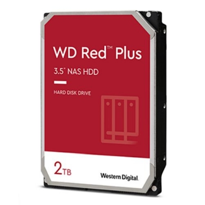 Picture of WD 3.5", 2TB, SATA3, Red Plus NAS Hard Drive, 5400RPM, 64MB Cache, OEM
